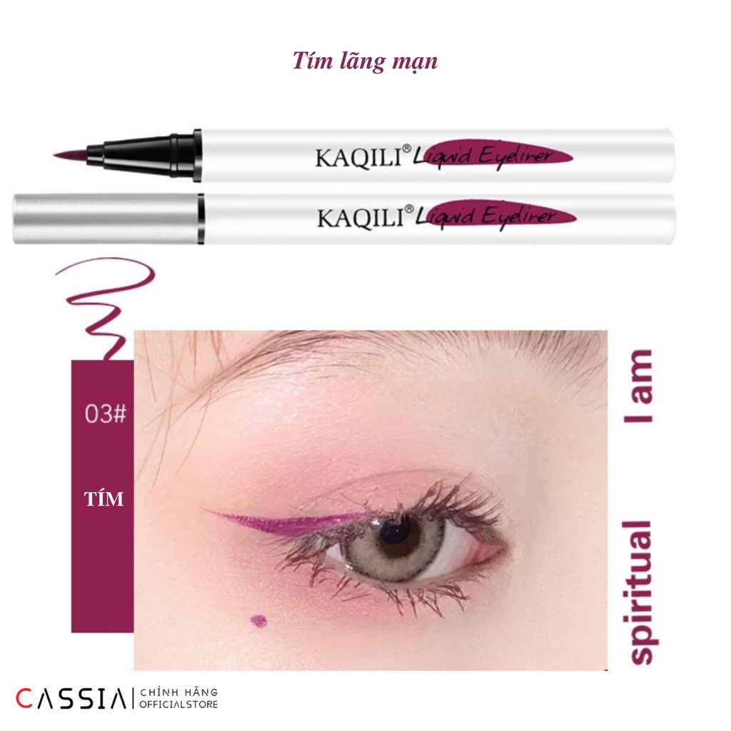 [Tặng mặt nạ] Bút Kẻ Mắt Nước KAQILI Lâu Trôi Không Lem Chống Nước Eyeliner waterproof 4 Màu - Nội địa Trung