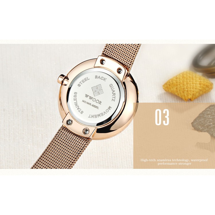 Đồng Hồ Nữ Chính Hãng WWOOR 8820 Dây Thép Mành Cao Cấp | BigBuy360 - bigbuy360.vn