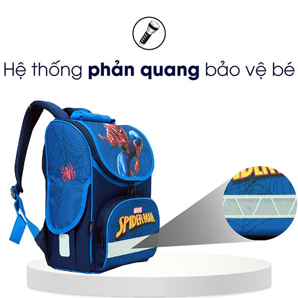 Balo chống gù Tiger Family NQ Amazing Spider Man, balo học sinh cho bé trai từ 16 - 25kg
