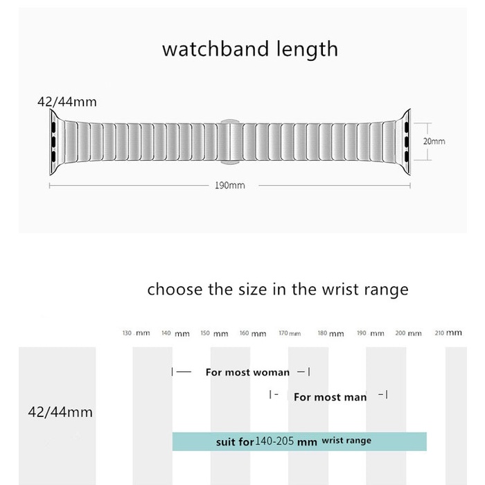 Dây Đeo Thay Thế Bằng Thép Không Gỉ 44mm 40mm Cho iwatch SE 3 2 1 42mm 6 5 4 7