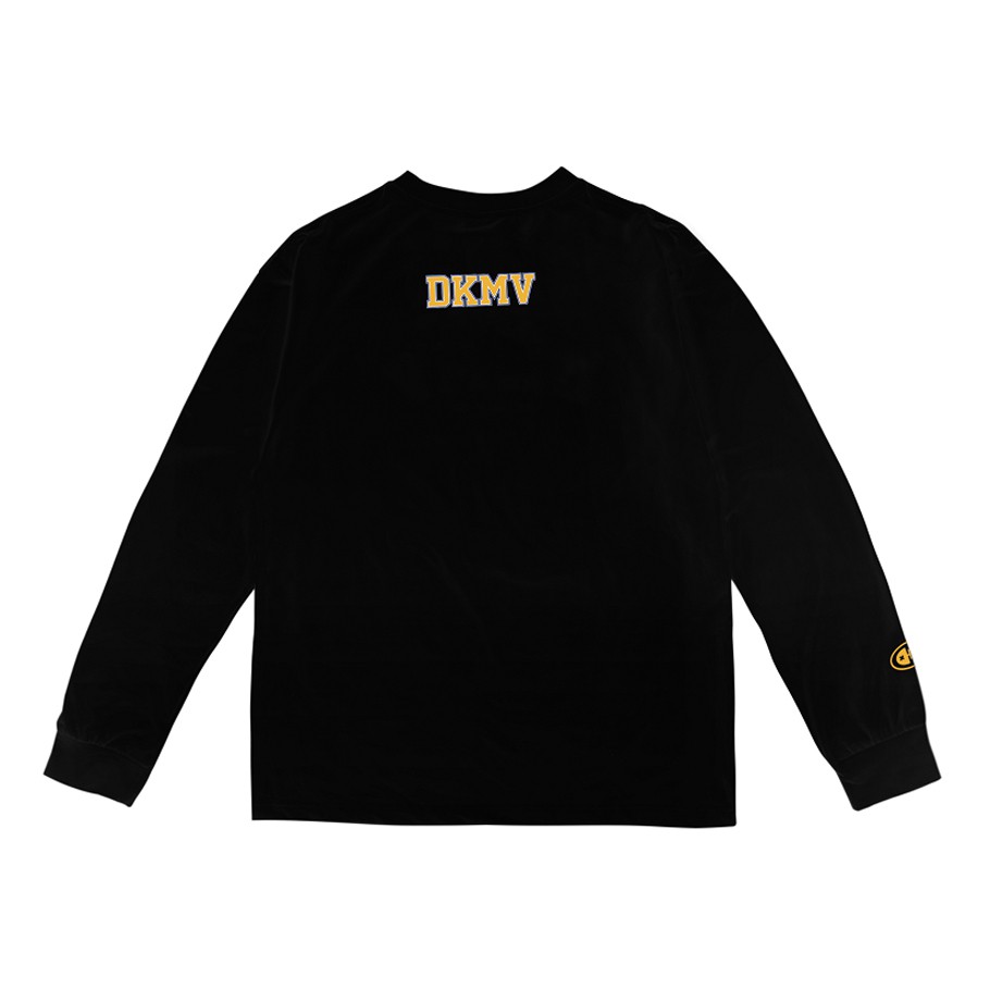 Áo thun tay dài unisex form rộng DKMV màu đen | LS Jersey - Black