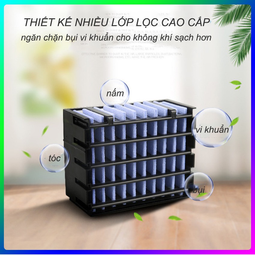 Quạt Đá Điều Hòa Hơi Nước Mini Để Bàn - Quạt tạo ẩm làm mát không khí