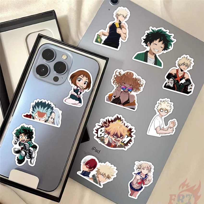 56 Cái / Bộ ☆ Miếng Dán Trang Trí Hình My Hero Academia ☆ Sticker Dán Tường Chống Thấm Nước Thời Trang