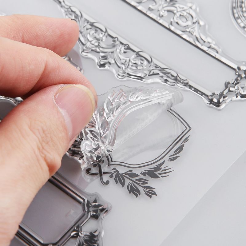 Con dấu trong suốt bằng silicon trang trí thiệp/ sổ tay thủ công đẹp mắt