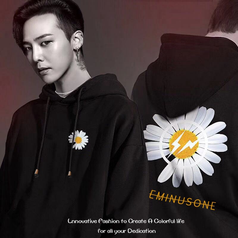 [Video Thực Tế] Áo Hoodies HÀN QUỐC Unisex hoa cúc hot rần rần KC009