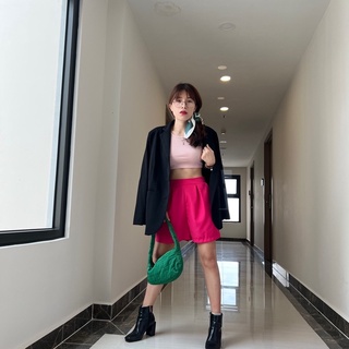 Áo ba lỗ croptop ôm basic phong cách năng động | Basic croptop Lonascorner