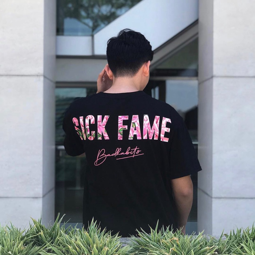 Áo thun tay lỡ TEEKO phông Unisex nam nữ Cotton oversize form rộng Habit Sick Fame