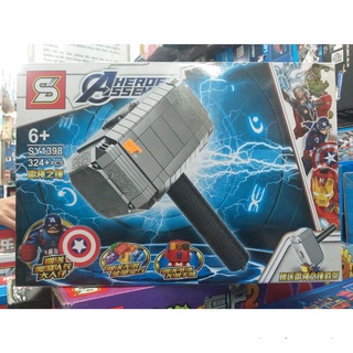 Lego sy 1398 ( xếp hình búa của thor trong avengers 324 mảnh )
