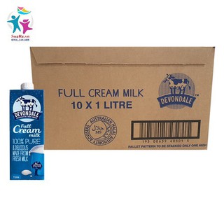 Sữa Devondale Nguyên Kem - Thùng 10 Hộp 1L