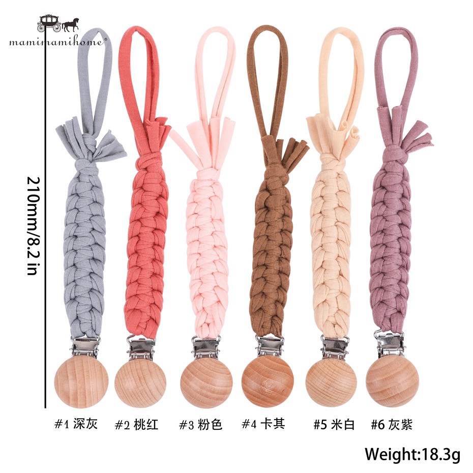 Nút ngậm đồ chơi MAMIMAMIHOME bằng cotton thiết kế dây bện đáng yêu dành cho trẻ nhỏ
