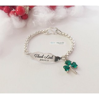 Lắc tay cho bé khắc tên theo yêu cầu - bạc ta 925