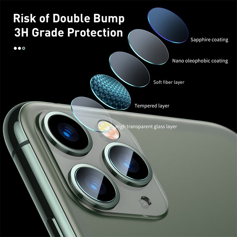 Kính Cường lực Bảo Vệ Camera vệ máy ảnh Miếng dán màn hình trong suốt cho Iphone X Xs Xr 6 6s 7 8 Plus 13 12 11 Pro Max 12 Mini Se 2020