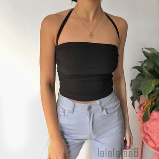 Áo thun ba lỗ cổ yếm thời trang cho nữ 8 tuổi