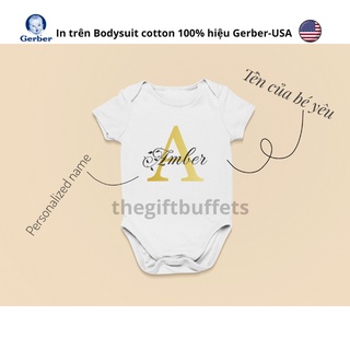 Áo Bodysuit cho bé in Tên riêng (order 3 ngày GH)