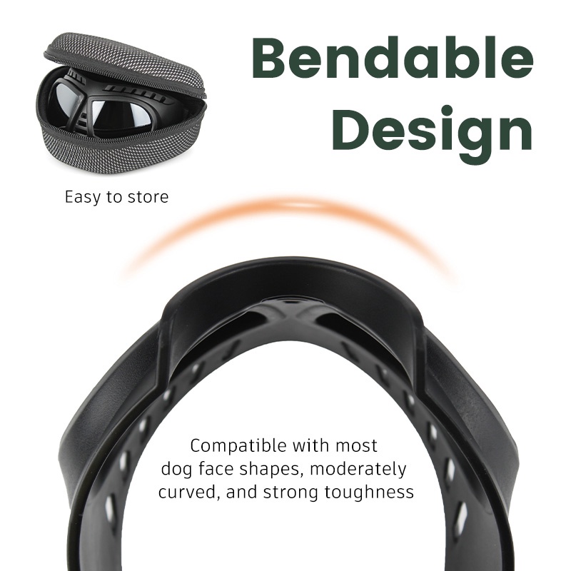 HamshMoc Kính bảo hộ chống tia UV mưa hơi nước có dây đeo tùy chỉnh bảo vệ mắt cho thú cưng vừa và lớn