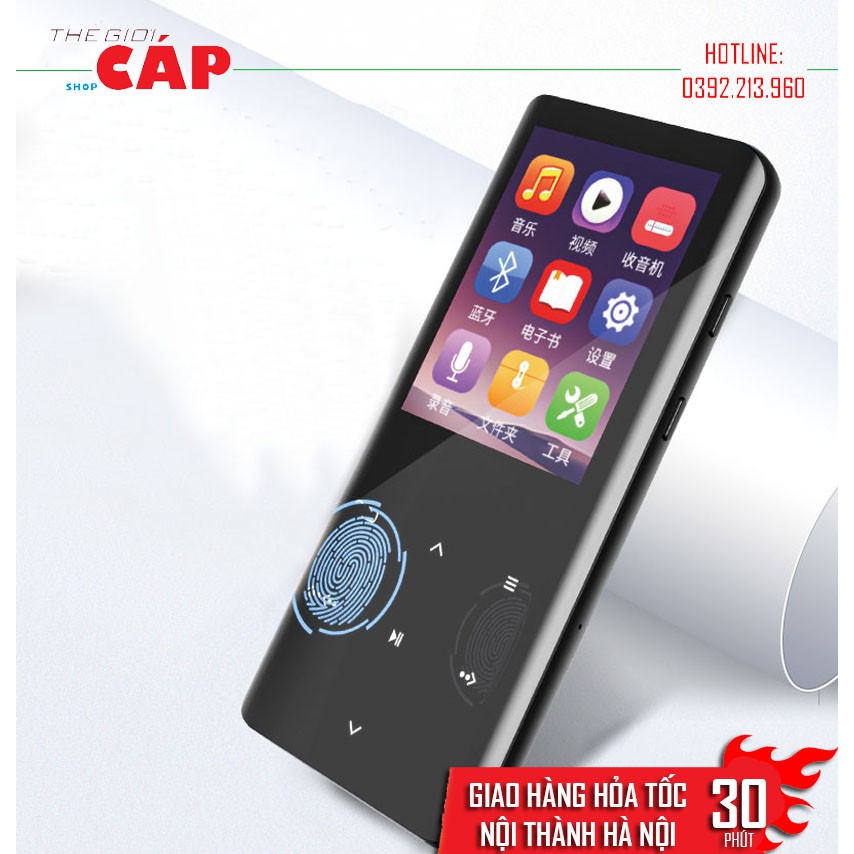 Máy Nghe Nhạc MP3 Màn Hình Cảm Ứng Bluetooth Ruizu D18 Bộ Nhớ Trong 32GB - Hàng Chính Hãng