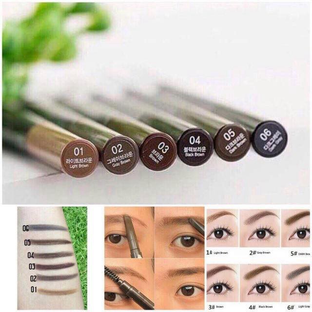 [...............] Chì kẻ chân mày ... đầ... The Face Shop Designing Eye...row Pencil Hàn Q...ốc. nakha1