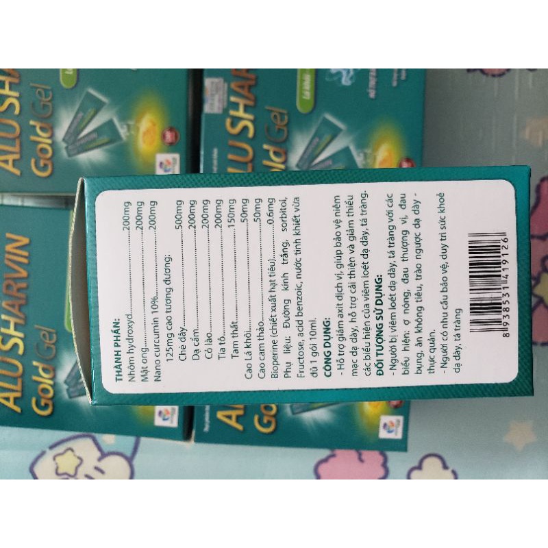 Gel dạ dày Alusharvin gold gel , hỗ trợ bảo vệ niêm mạc dạ dày,giảm acid dịch vị, trào ngược dạ dày,loét dạ dày tá tràng