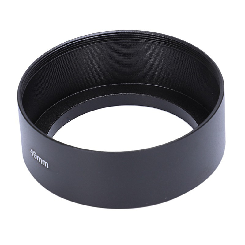 [Hot Sale]49mm Mount Standard Metal Lens Hood for Canon Nikon Pentax Sony Olympus