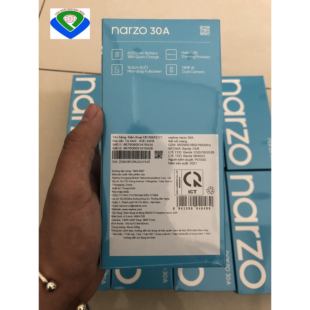 Điện thoại Realme Narzo 30a (4GB/64GB) - Hàng chính hãng, Nguyên Seal, Full Box