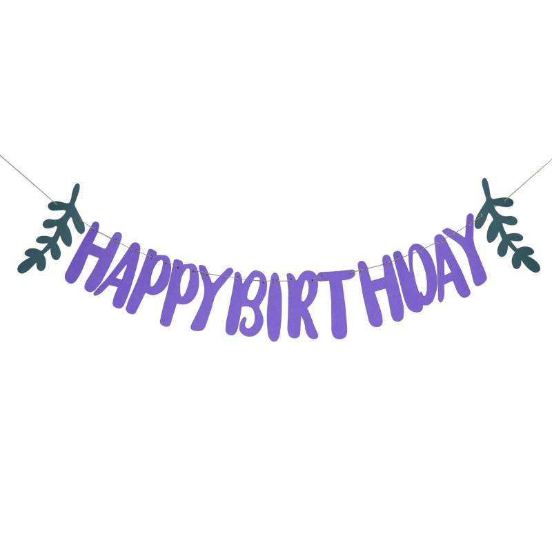Dây Cờ Treo Tường Họa Tiết Chữ happy birthday Trang Trí Phông Nền Tiệc Sinh Nhật
