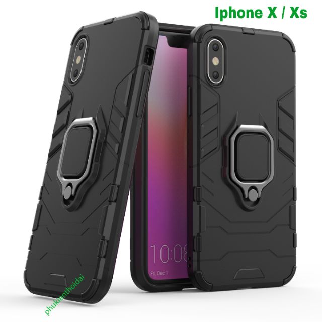 Ốp lưng Iphone X / Xs / Iphone 11 Pro / Iphone 12 / 12 Pro / 14 Pro chống sốc Iron Man Iring giá đỡ xem phim siêu bền