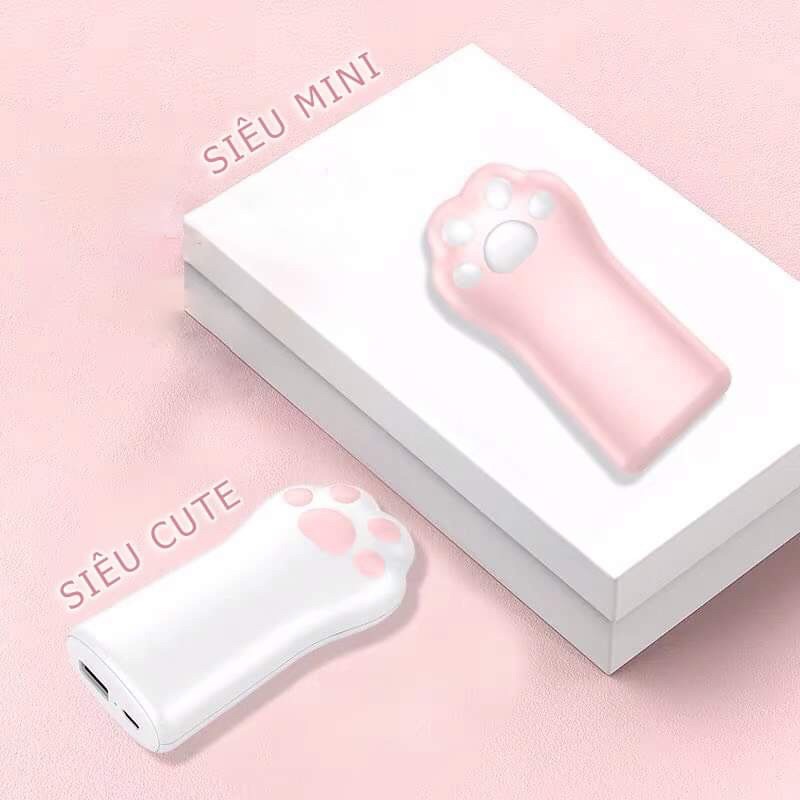 Sạc Dự Phòng Tay Mèo Mini Siêu Dễ X8 Thương Hỗ Trợ Sạc An Toàn - Dung Lượng Chuẩn 5000mAh