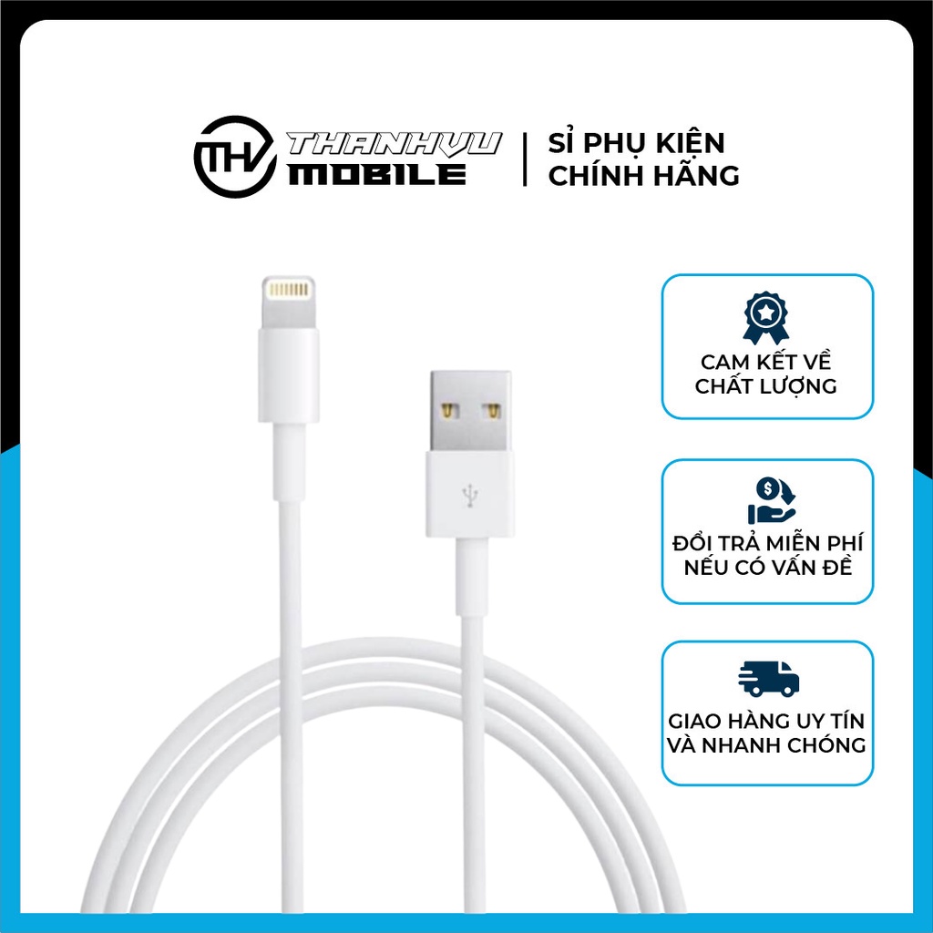 Dây Sạc IP 1A Cáp Chính Hãng Lightning dây siêu bền cao cấp hỗ trợ Các Dòng iPhone/iPad/Airpod