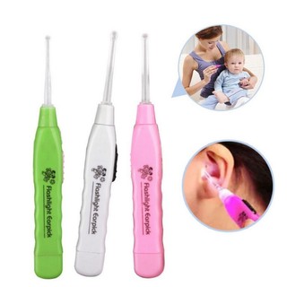 Đèn LED Làm Sạch Tai Earpick Loại Bỏ Sáp Tai Bé Trẻ Em Thìa Tai Curette Làm Sạch Tai Chăm Sóc Tai