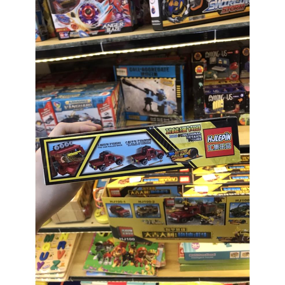 Bộ đồ chơi lắp ráp xe quân đội nhiều màu