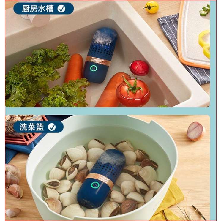 Máy khử độc thực phẩm DonLin Máy khử trùng hoa quả tự động không dây sử dụng cho gia đình Bảo hành 2 năm