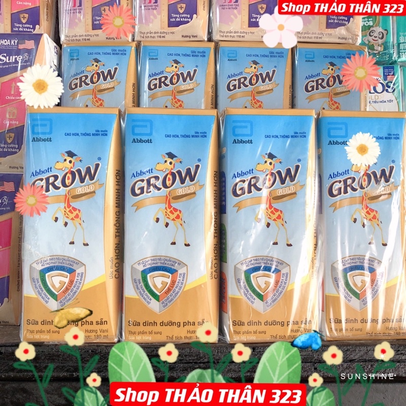 RẺ QUÁ (1lốcx 4hộp) Sữa Dinh Dưỡng Pha Sẵn Abbott Grow Gold 110, 180ml