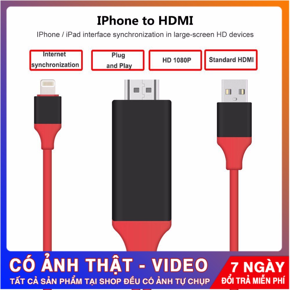 Cáp HDMI Kết Nối Điện Thoại Ra TiVi Cho Iphone |Luxury