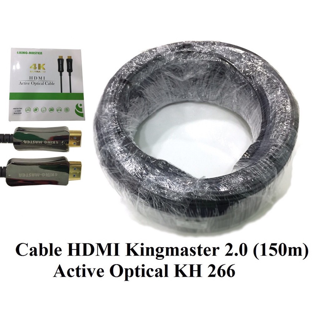 Cáp HDMI Kingmaster 2.0 ACTIVE OPTICAL cáp hdmi dây quang 120m KH 265, 150m KH 266 , 20m KH 267