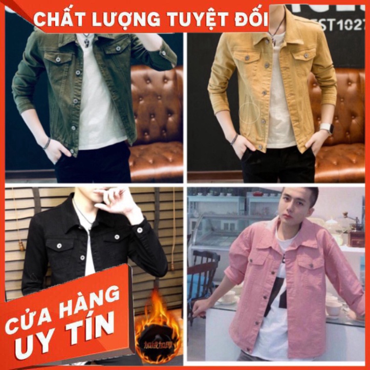 Áo Khoác kaki jean nam,khoác nam TCS 2 túi ngực 3 màu cao cấp phong cách hàn quốc trẻ trung,năng động - Hàng nhập khẩu