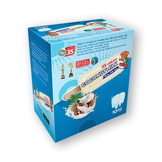 Hộp 10 chiếc kem tràng tiền 35 vị sữa dừa/ đậu xanh/ mít tố nữ