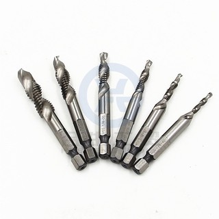 Bộ 6 mũi khoan taro tạo ren M3 - M10