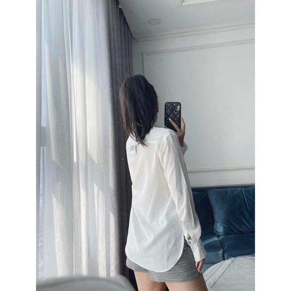 áo sơ mi trắng túi ngực hàng nhà máy kèm móc