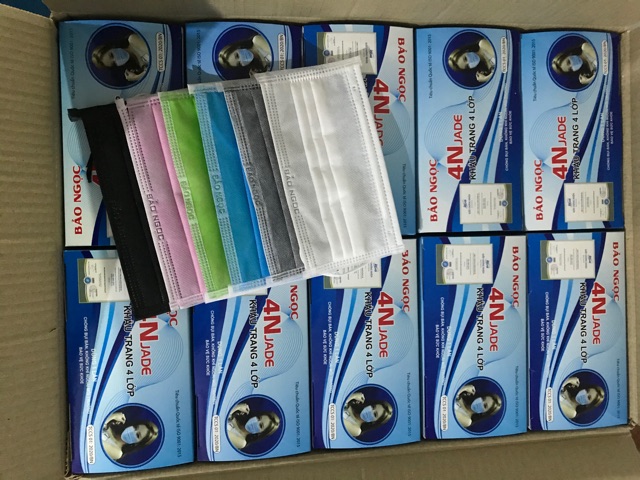 [Chính Hãng] KHẨU TRANG Y TẾ BẢO NGỌC 💋 FREE SHIP💋   4 Lớp ( siêu dày) - 50 chiếc/hộp, Ngăn Ngừa Vi Khuẩn và Khói Bụi | BigBuy360 - bigbuy360.vn