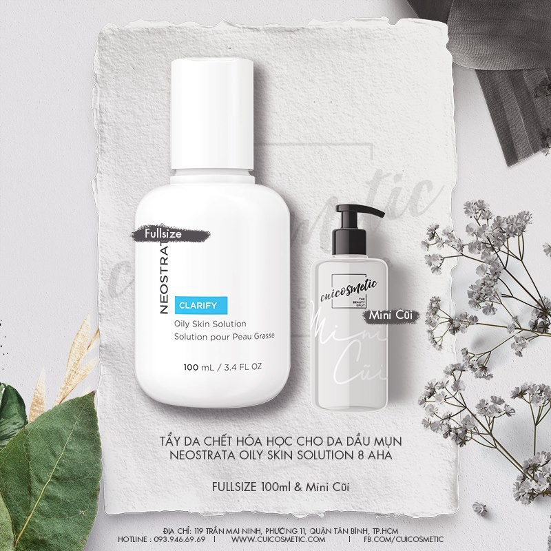 (Chỉ Bán Mini Cũi ) Tẩy Da Chết Hóa Học Cho Da DẦu Mụn NEOSTRATA AHA 8 OILY SKIN SOLUTION