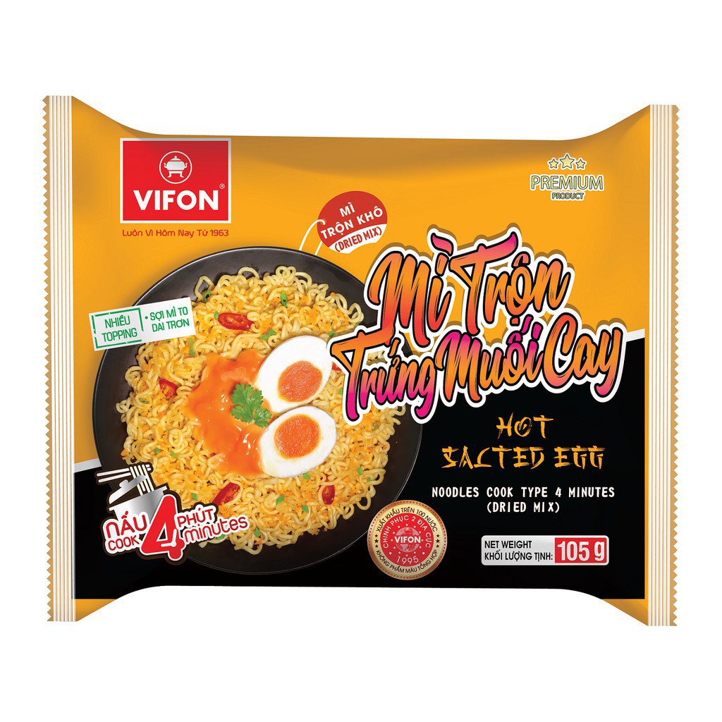 Mì Trộn Trứng Muối Cay VIFON 105G