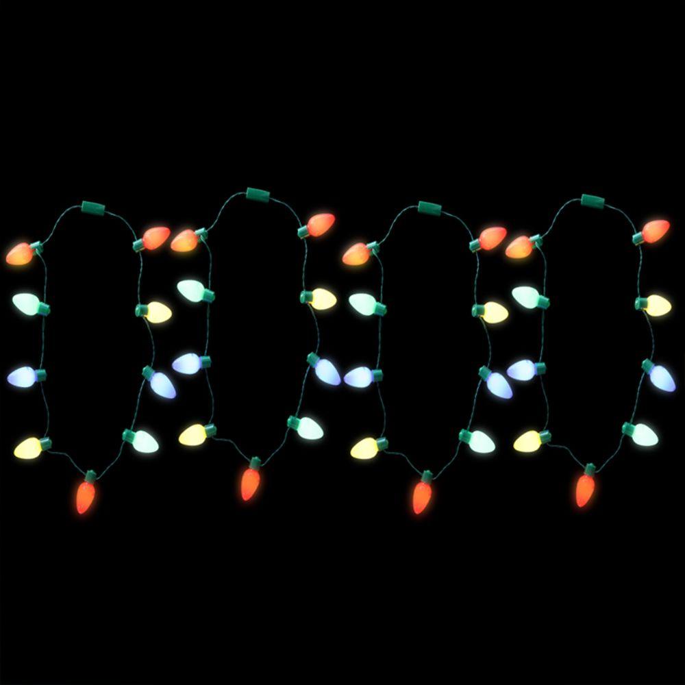 Vòng cổ Mặt Bóng Đèn LED Phát Sáng Độc Đáo Cho Dịp Giáng Sinh Năm Mới