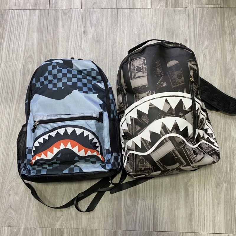 Balo học sinh Bape đi học cao cấp cực thời trang, cặp sách cá mập new 2022 hot trend