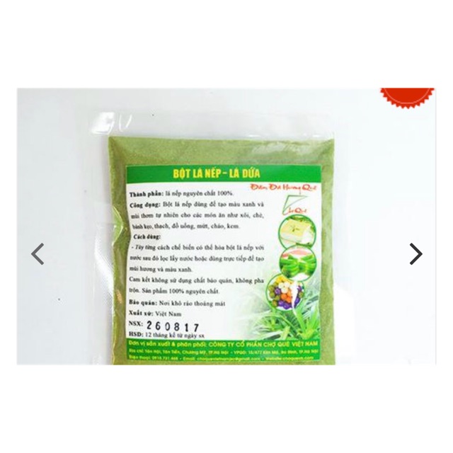 Bột lá nếp - lá dứa ( màu xanh )