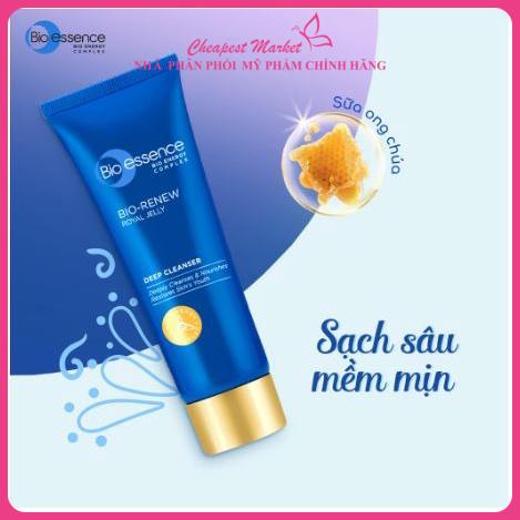 Sữa rửa mặt dưỡng da tươi trẻ Bio Essence Bio-Renew tinh chất sữa ong chúa 100g