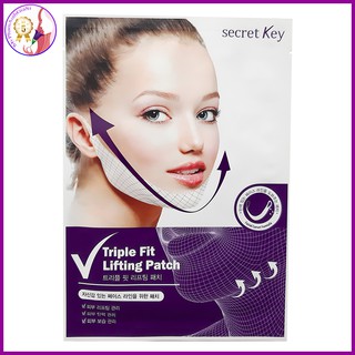 Mặt nạ nâng cơ mặt v-line secret key triple fit lifting patch