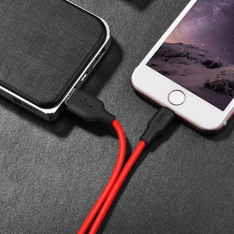 Cáp sạc nhanh Hoco X21 Lightning dài 1.0m-Dành cho thiết bị của Apple