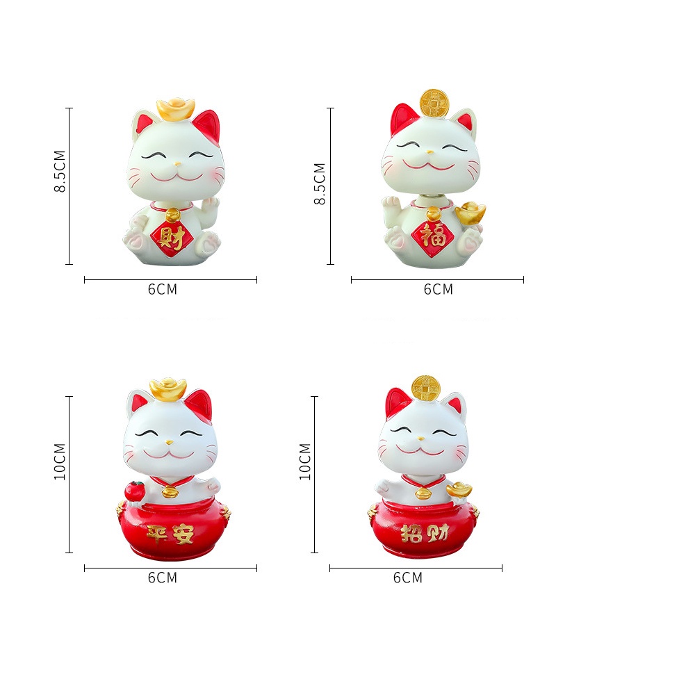 Decor mèo thần tài, trang trí taplo ô tô vô cùng đáng yêu ,  hoặc để bàn làm việc có tặng kèm sáp thơm