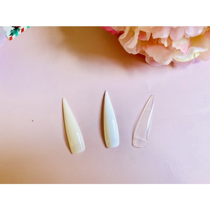 Móng úp phom nhọn dài chính hãng - túi 500 cái đủ Size nhựa dẽo chuẩn phom, móng úp tay