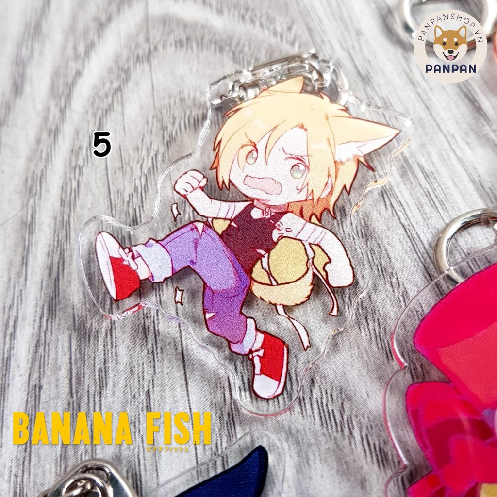 Móc khóa Anime Banana Fish (6cm) Ash Lynx, Eiji Okumura